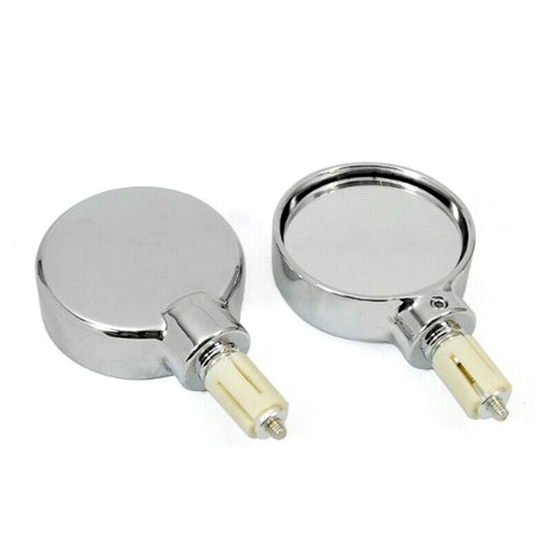 2PCS Universal Motorcycle Rearview Mirrors Side Mirror 7/8" Bar End Side Glass