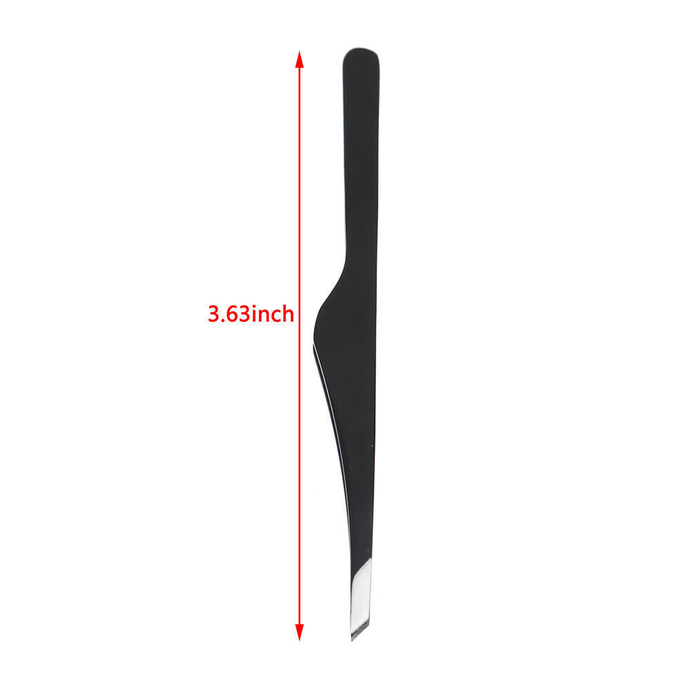 Eyelash Tweezers Steel Slant Eyebrow Tweezer Plucking Grafting False Eyel.l8