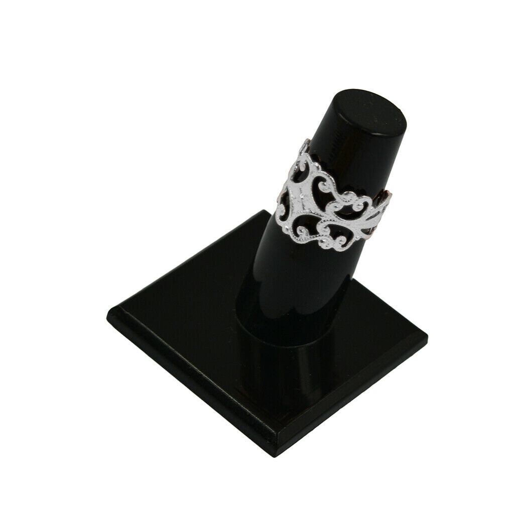 30Pcs/Set Filigree Finger Ring Cabochon Stamped Brass Blank With Flat Pad