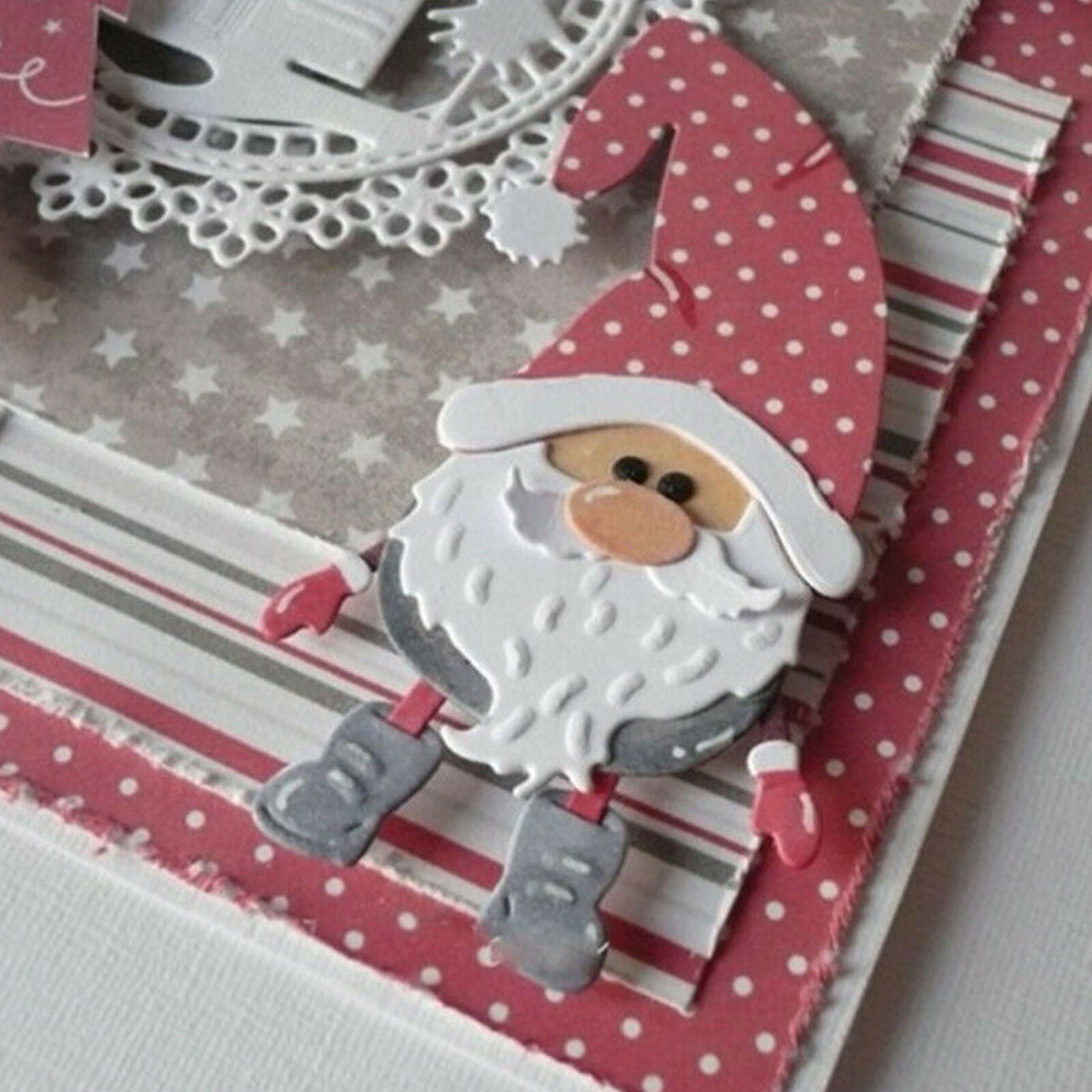Punching template Santa Claus Christmas wedding Easter birthday card album