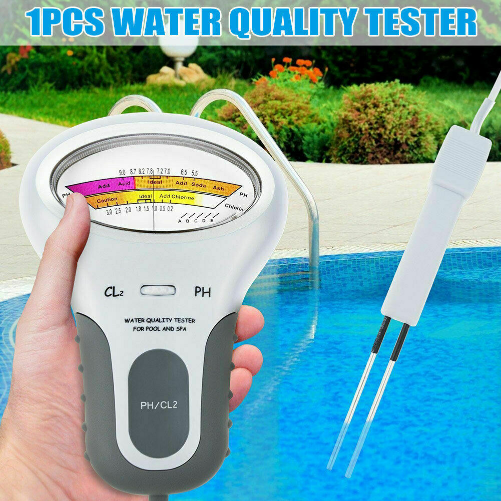 Portable 2in 1 Water Quality PH CL2 Chlorine Tester Level Meters For Swimming