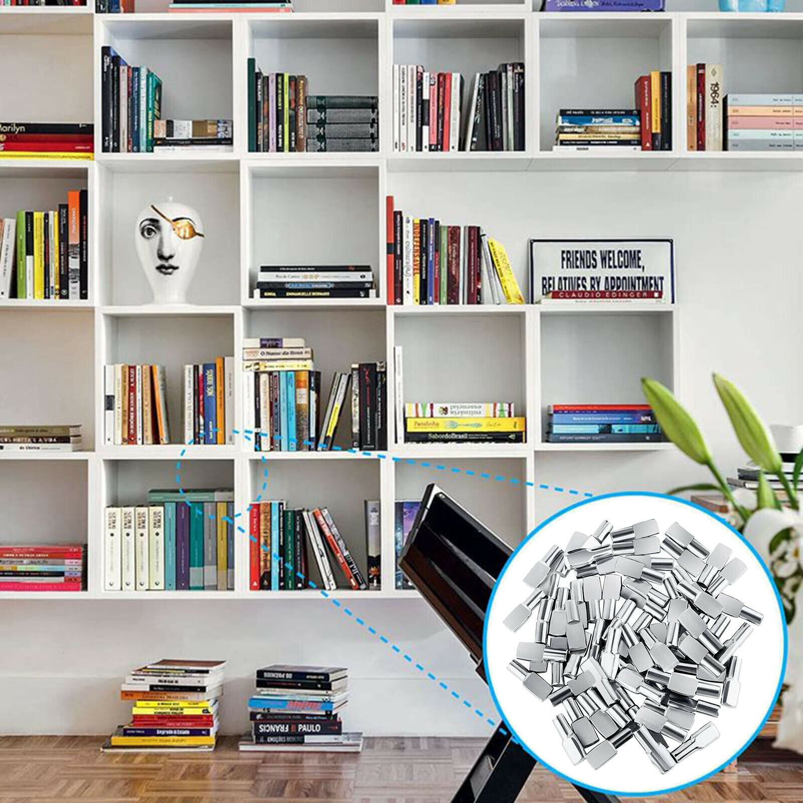 60pack Shelf Pegs 5mm Cupboard Fixed Shelf Pins Bracket Support Pegs Holder