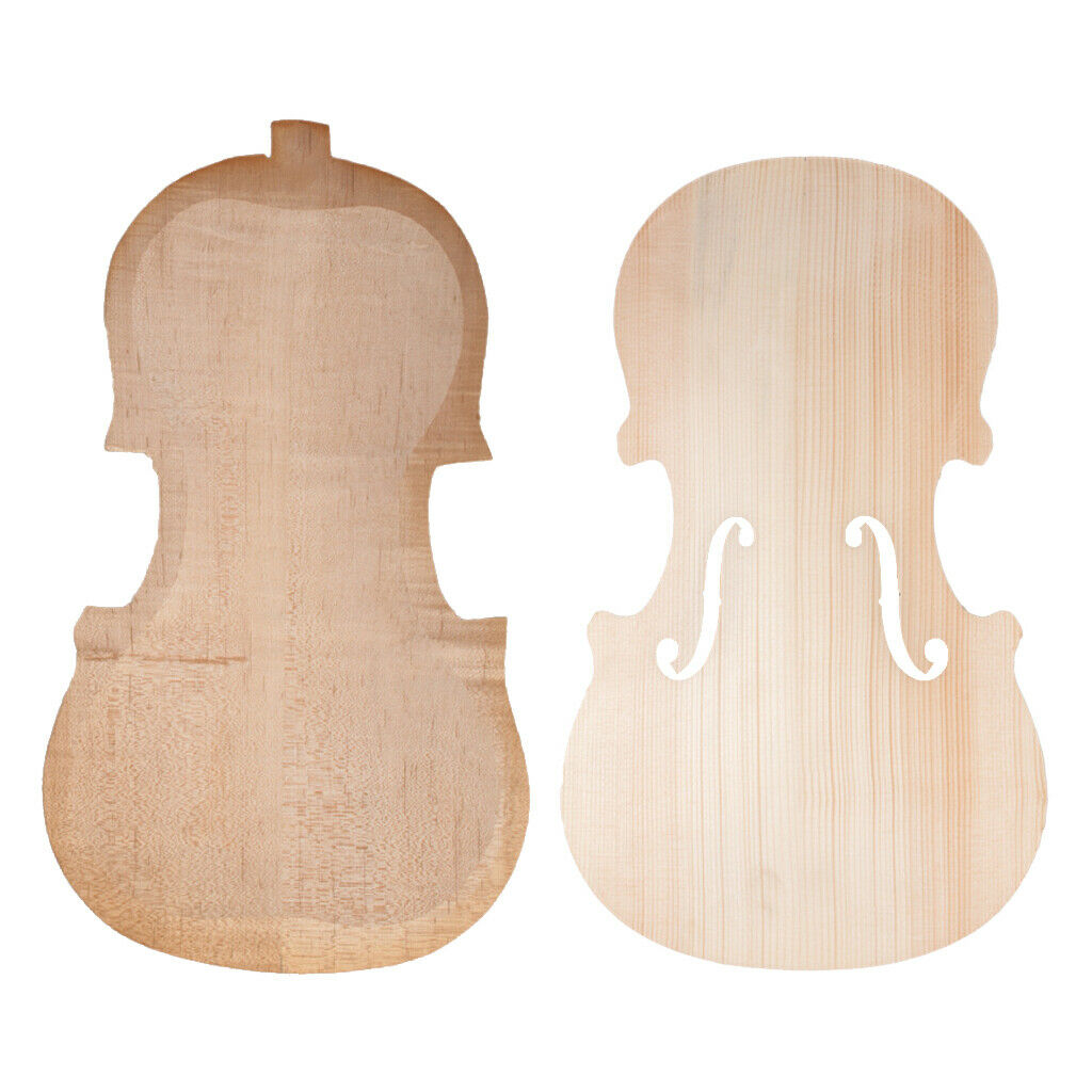 Handmade 4/4 Violin Top Panel with Back Panel for Violinist Luthier DIY