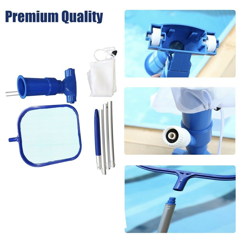 Swimming Pool Skimmer Net with Telescopic Pole Kit for Fast Cleaning of Debris