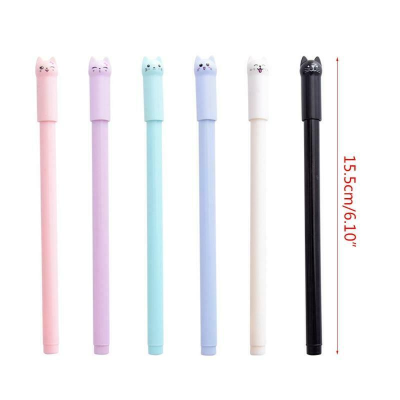 Cute Cat Pens Design Gel Ink Writing Pen for Cat Lovers Kids Woman Gift Child