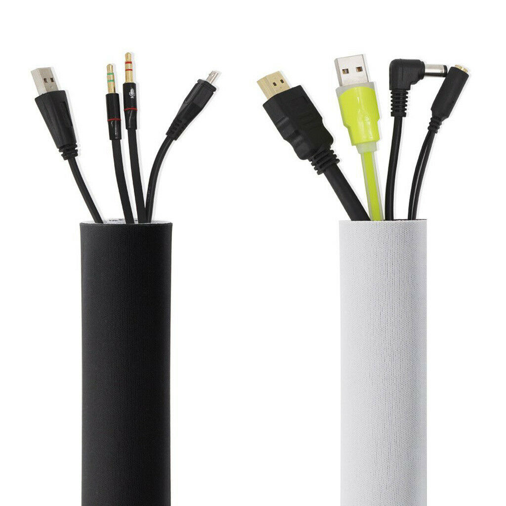 80inch OD 1.3inch Neoprene Cable Management Sleeves Flexible Cable Wrap, Cable