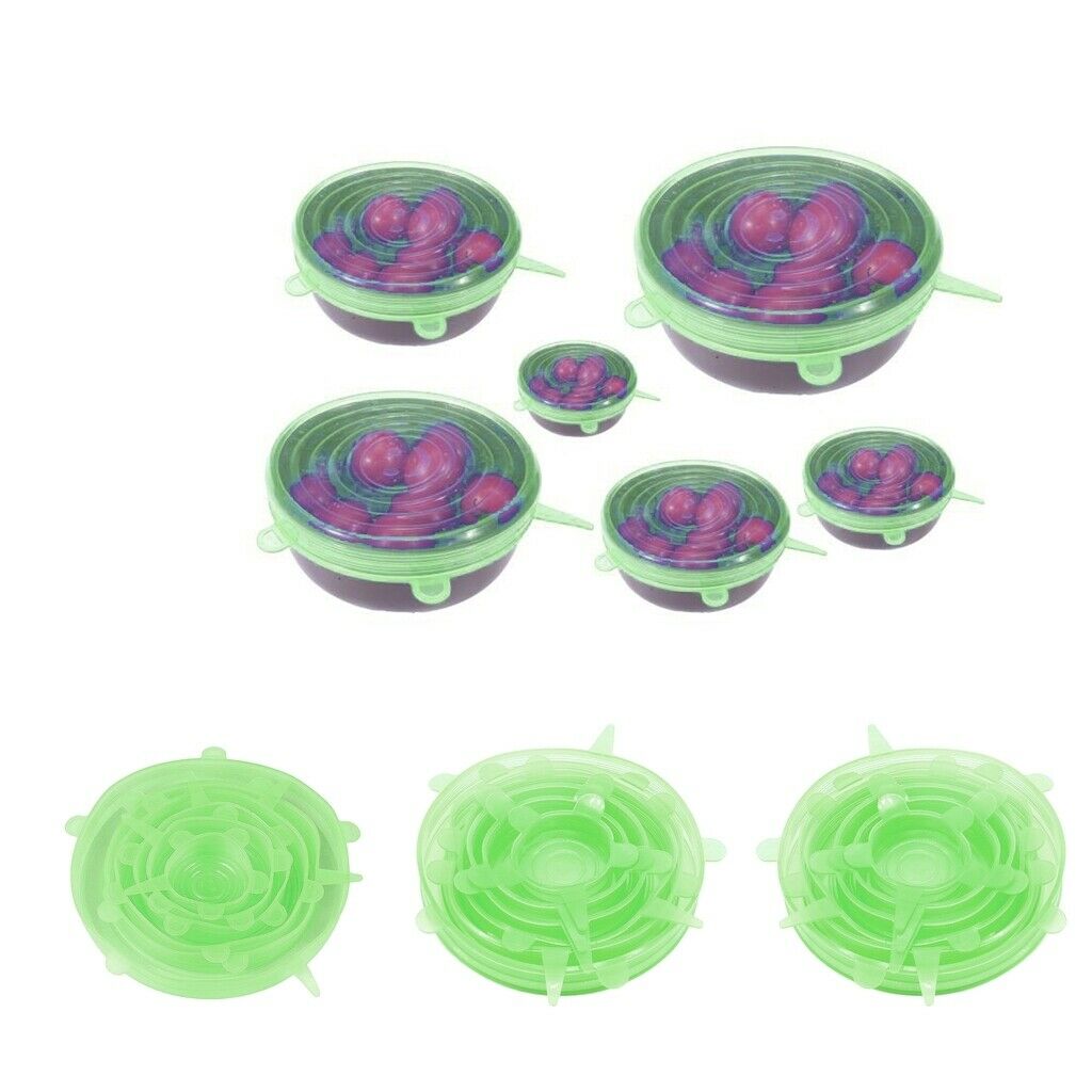 Set of 18 Silicone Elastic Lids Pot Bowl Covers Food Stayfresh Non-toxic