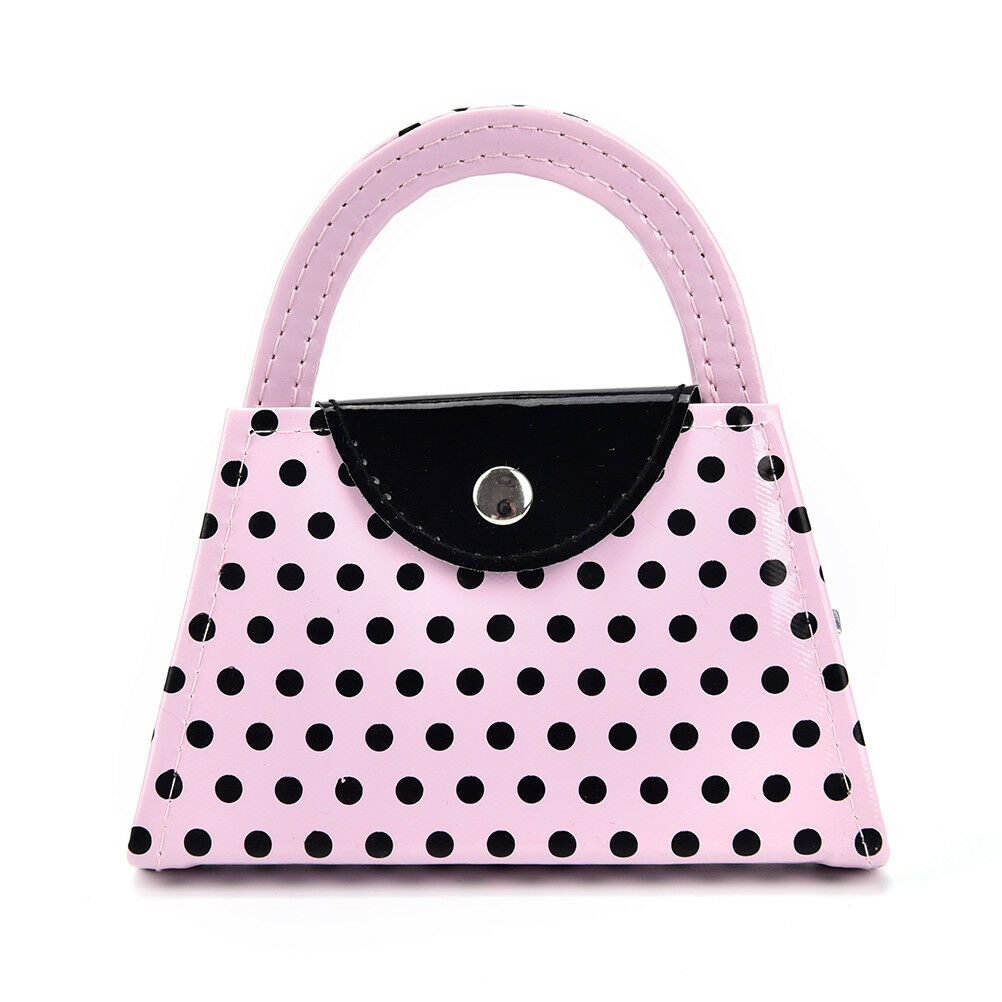 Dot Purse Manicure Pedicure Tool Kits Bridesmaid Xmas Wedding Gifts Pink  DD