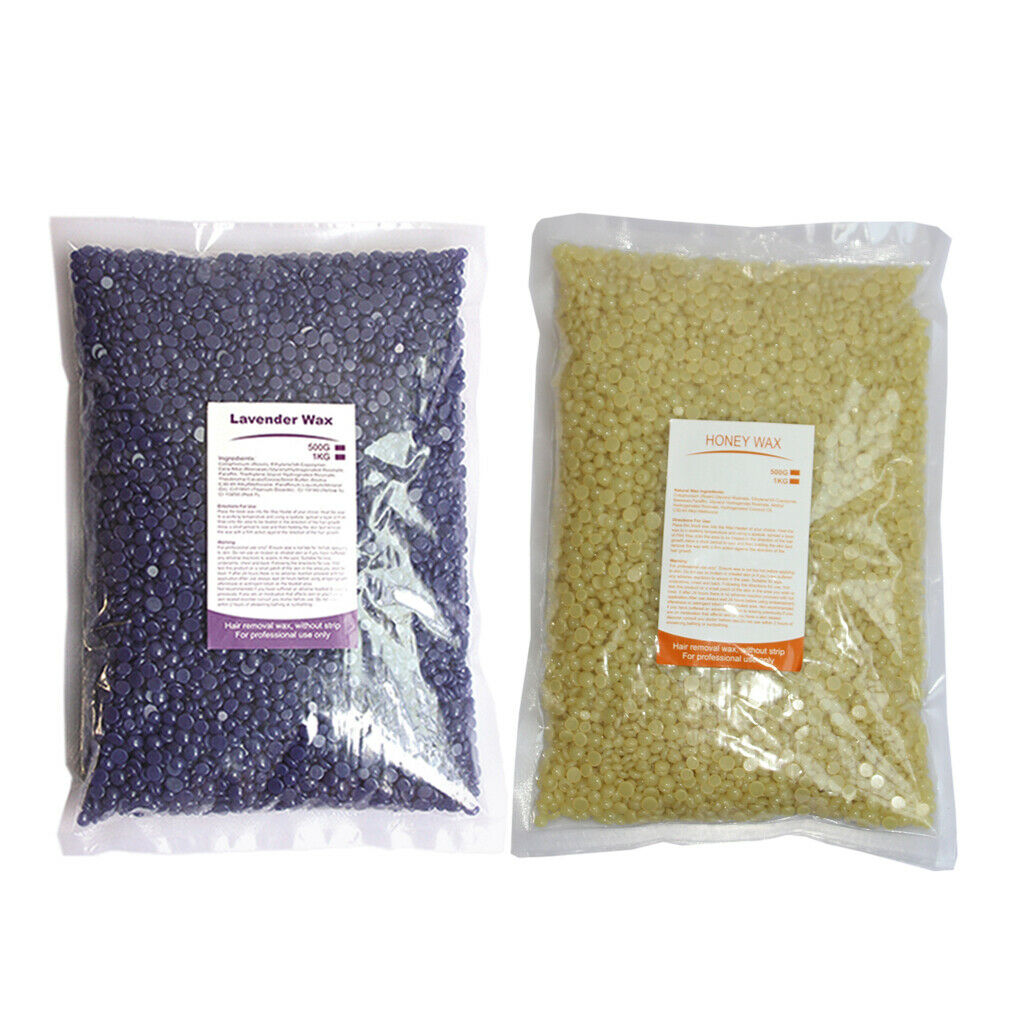 2Bags Hard Waxing Bead Bean Hot Film Body Hair Removal Bikini Depilatory 1kg