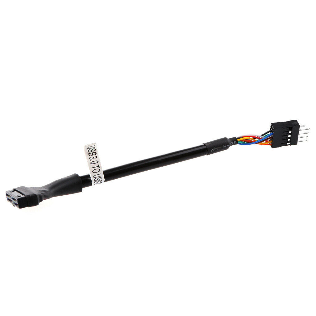 2pcs USB 3.0 20pin Female to USB2.0 9-pin Male Adapter Cable for Motherboard