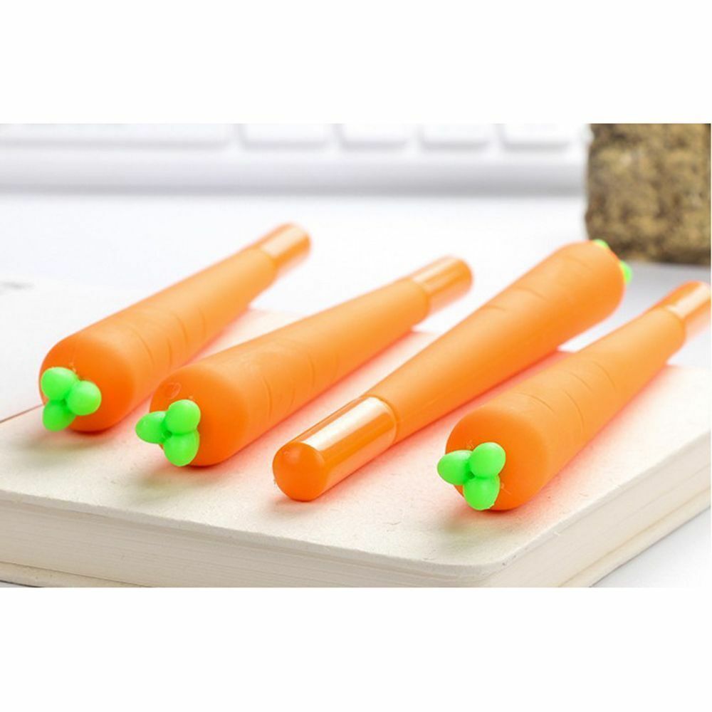 1pc Novelty Cute Carrot 0.5mm Plastic Gel Pen Office School Gift Stationery Pen