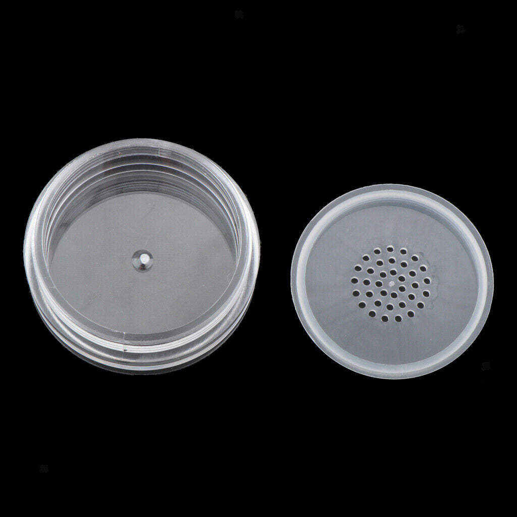 10pcs Loose Powder Container Powder Puff Case Foundation Makeup Storage Jars