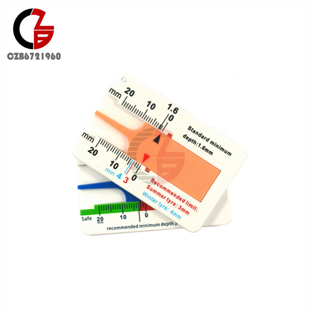 Plastic Measure Tool 0-20mm Auto Car Tyre Tread Read Depthometer Depth Gauge