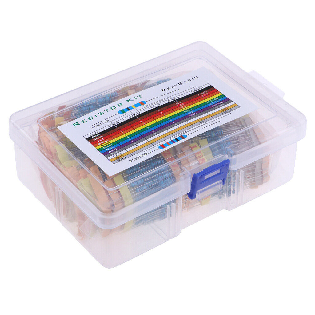 1100pcs 110 Values 0.1R- 10M ohm 1/2W Resistors Assortment Kit Assorted Set