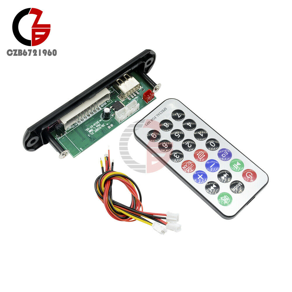 New Bluetooth Car MP3 WMA Decoder Board with Remote Control AUX TF USB FM Radio