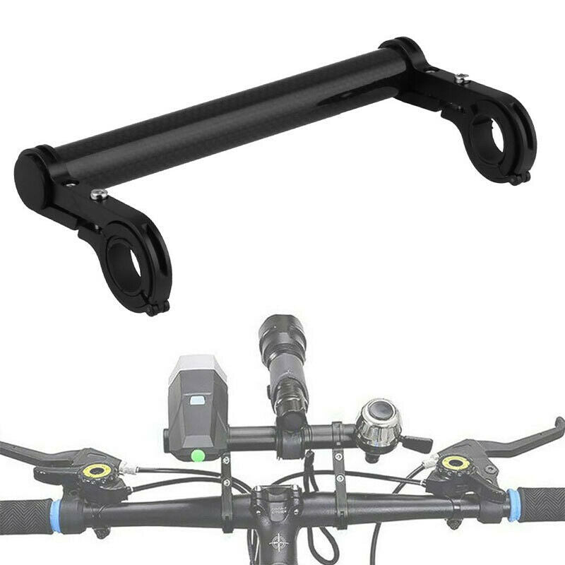 Bicycle Bike Handlebar Extender Lightweight Durable Aluminum Alloy Double Black