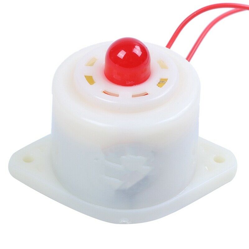 BJ-3 AC220V Industrial LED Blinker Red Alarm Siren Buzzer 100dB White S5X9X9