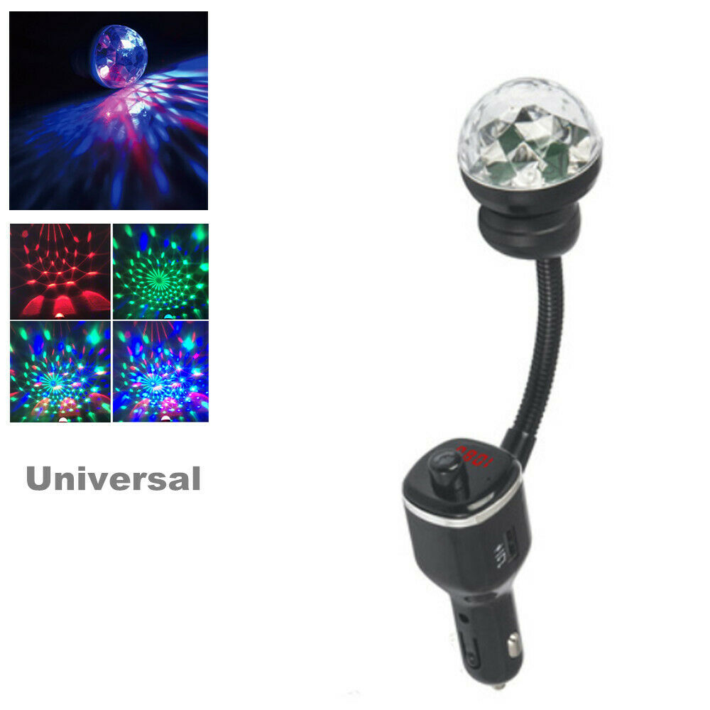 USB Port Bluetooth Phone Player Transmitter Charger Adapter w/ Atmosphere Light