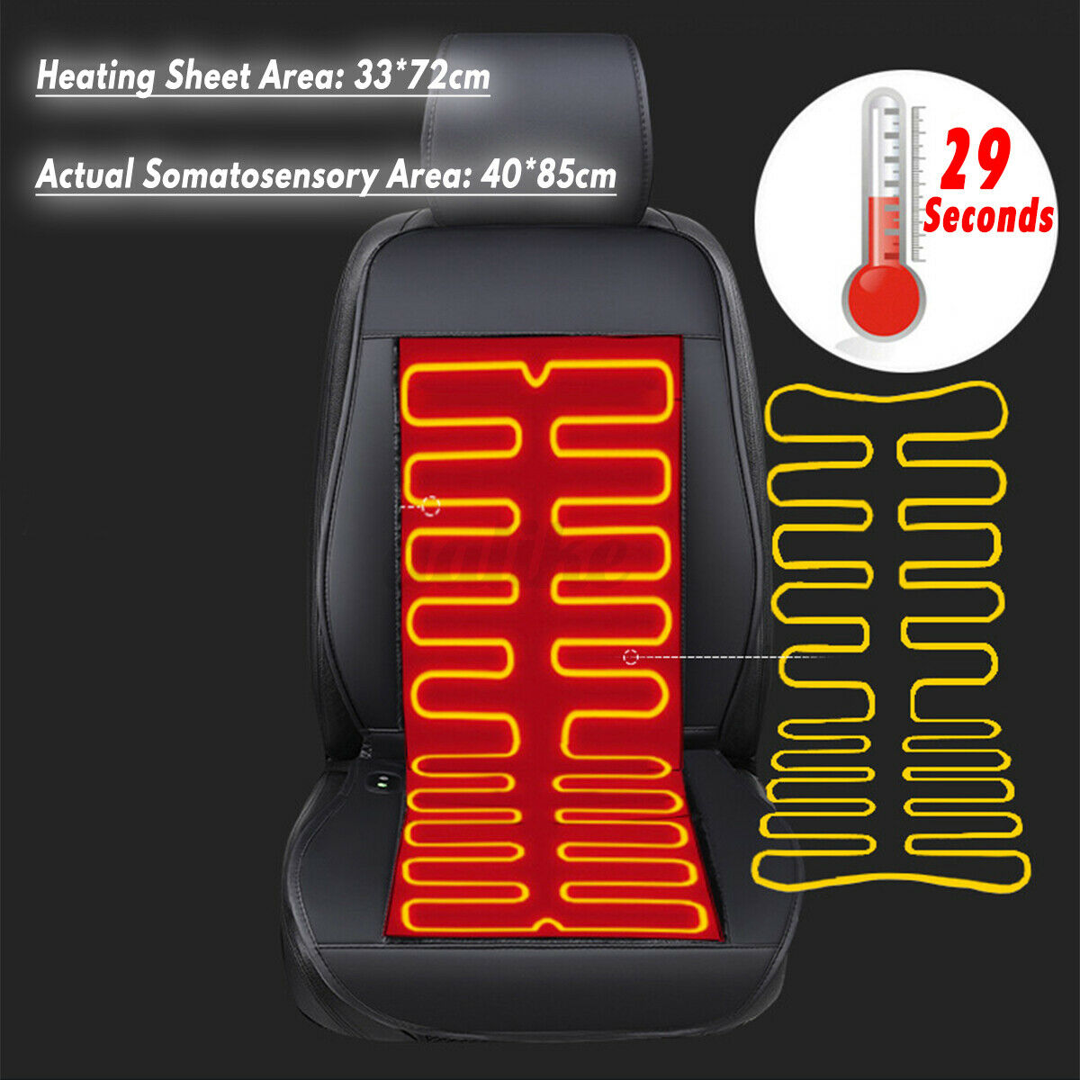 12V Heated Car Seat Cushion Temperature Controller Protector Pad Cover Warmer â—