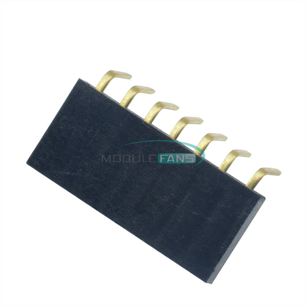 20PCS 1x7Pin 2.54mm Pitch Header Right Angle Female Single Row Socket Connector