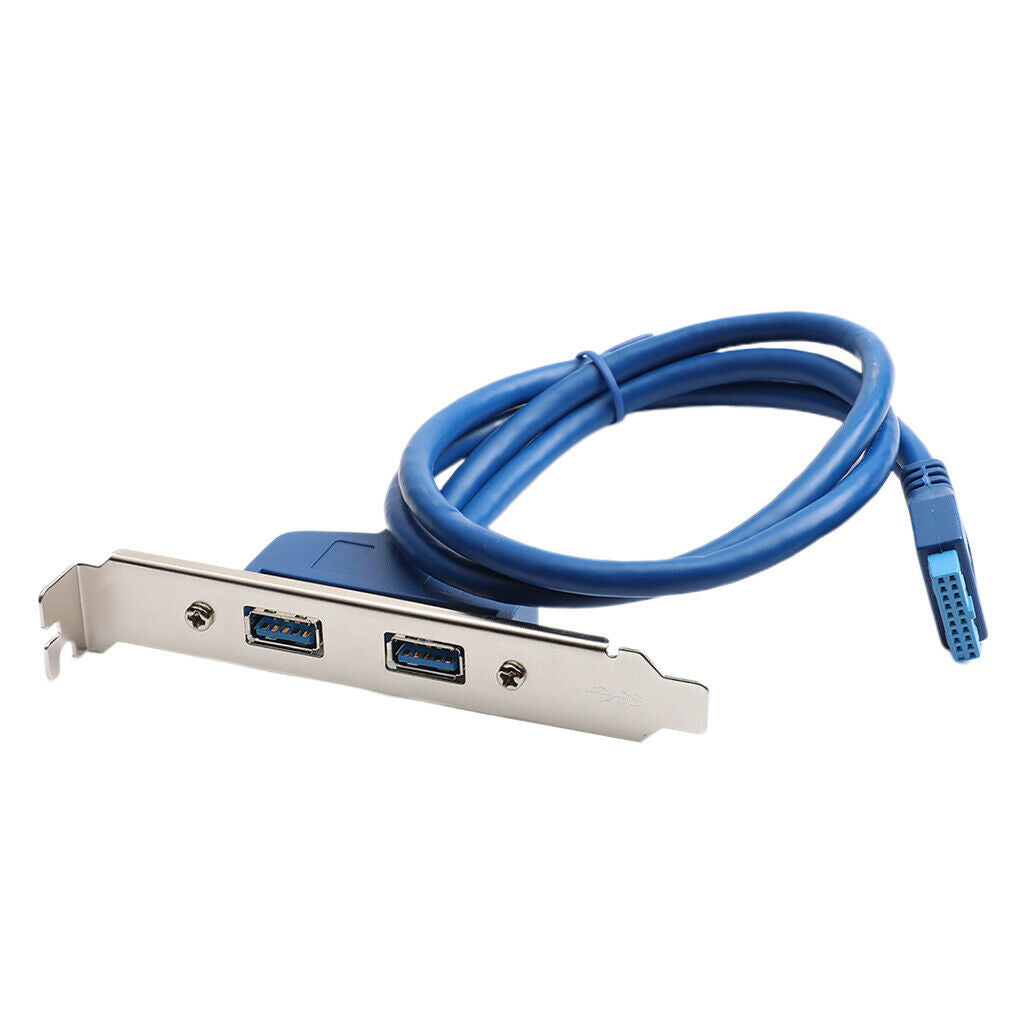 1Pack USB3.0 Back Panel Expansion Bracket to 20Pin Header Cable
