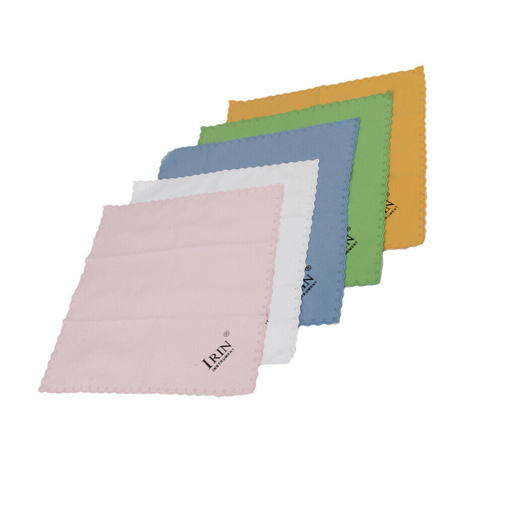 5x Cleaning Cloth For Musical Instruments Remove Fingerprint, Dirt, Dust
