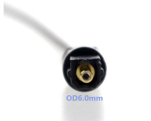 3FT OD 6.0mm Digital Fiber Optic Audio Cable Optical SPDIF TosLink For DVD CD MD