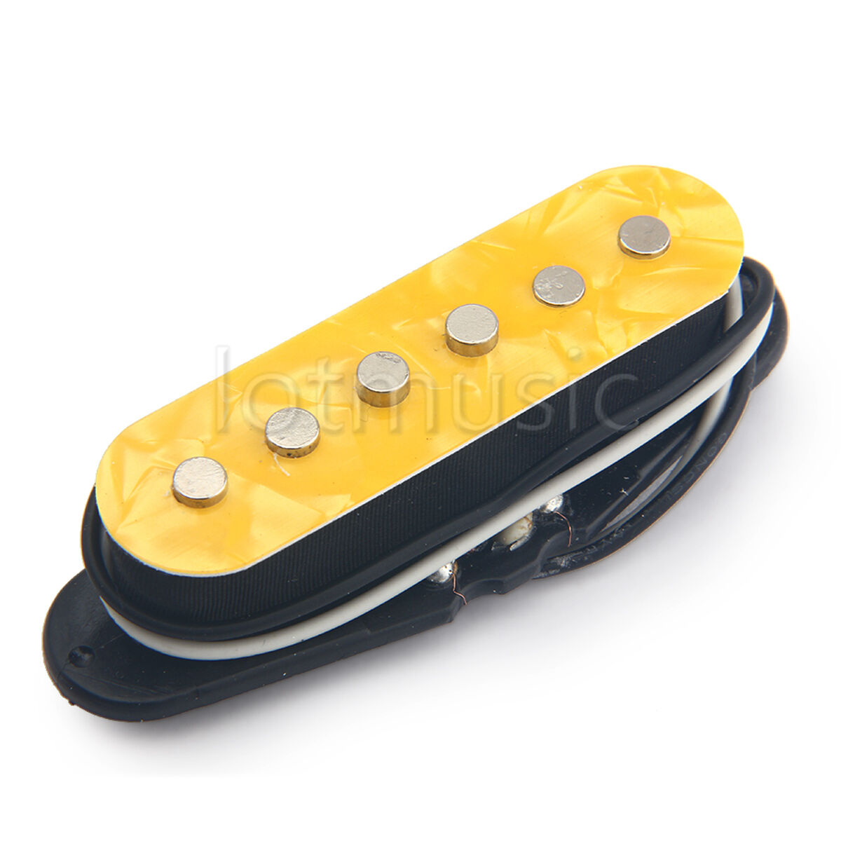 1 Pc Guitar Neck Pickup Single Coil For Electric Parts Yellow Pearlolid