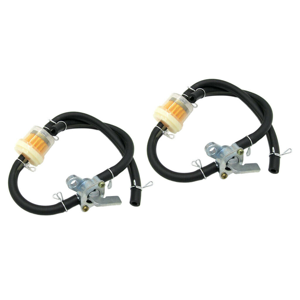 2pcs Universal Motorcycles Fuel Oil Filter Line Petrol Pipe Hose Black New