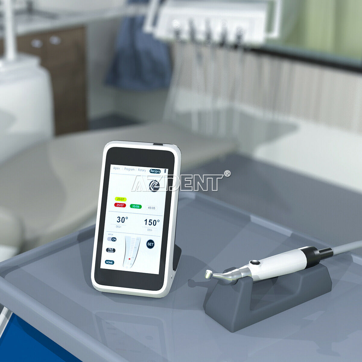 Dental 4.25" Touch Screen Endo Motor 330° rotary contra-angle with Apex Locator