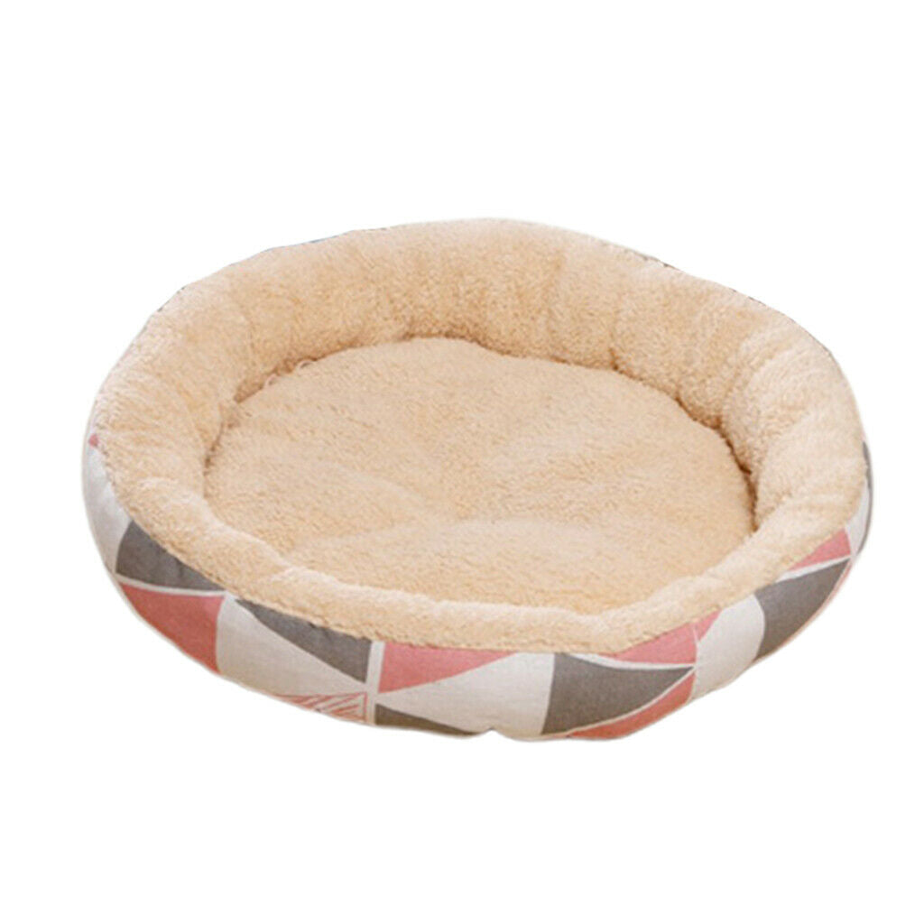 Dog Sleeping Bed Pet Round Cozy Comfortable Nest For Pet Dog Cat Pink-S