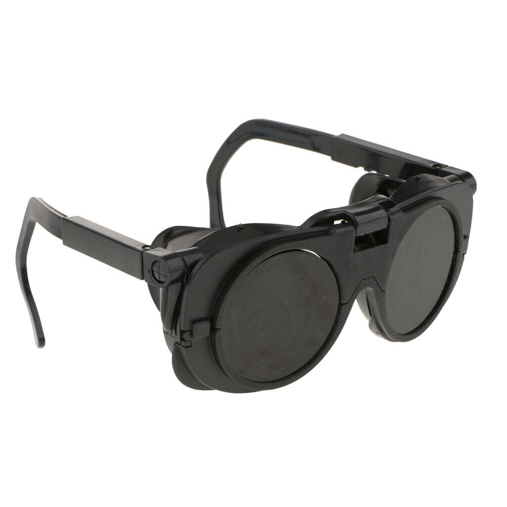 Welder Glasses Dual Lens Cutting Anti-Glare Scratch Resistant Black Lens