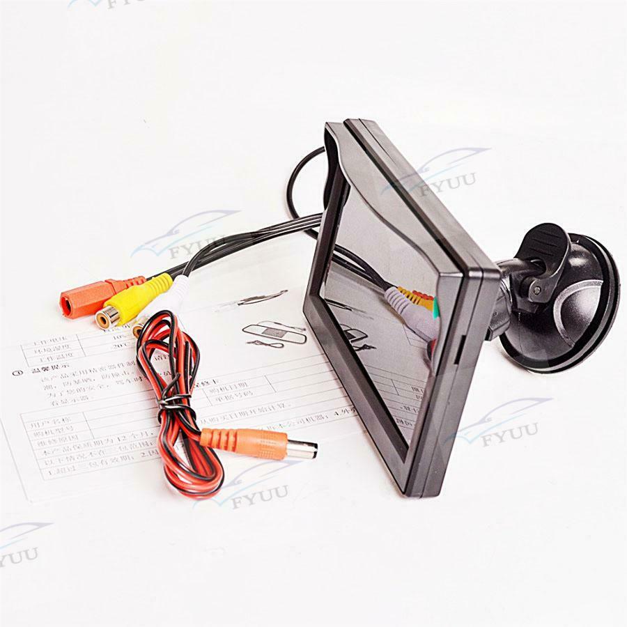 5 Inch Car Monitor TFT LCD HD Reverse Parking Waterproof w/ Dynamic Track Camera