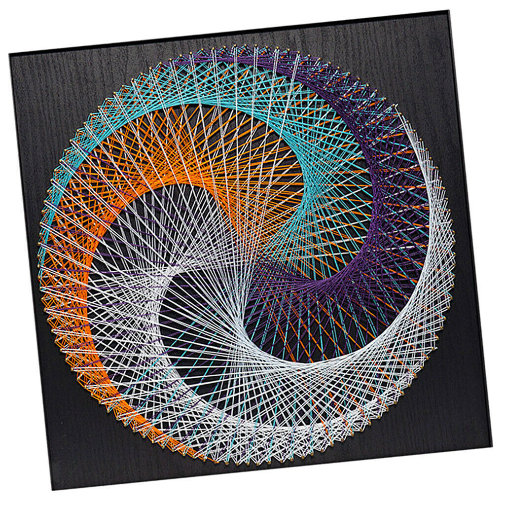 String Craft Geometry D String Art Kits DIY Home Decor for Adults 40x40cm