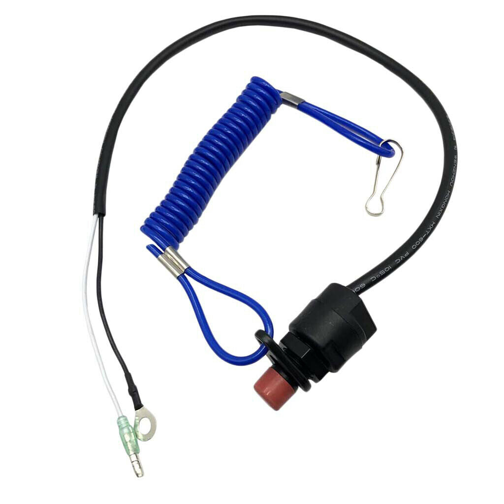 2 Pieces Boat Motor Kill Stop Switch & Safety Tether Lanyard for Yamaha