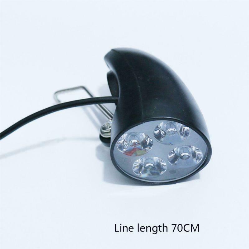 36V 48V eBike Light Scooter Lamp Electric Bicycle 4 LED Front Headlight