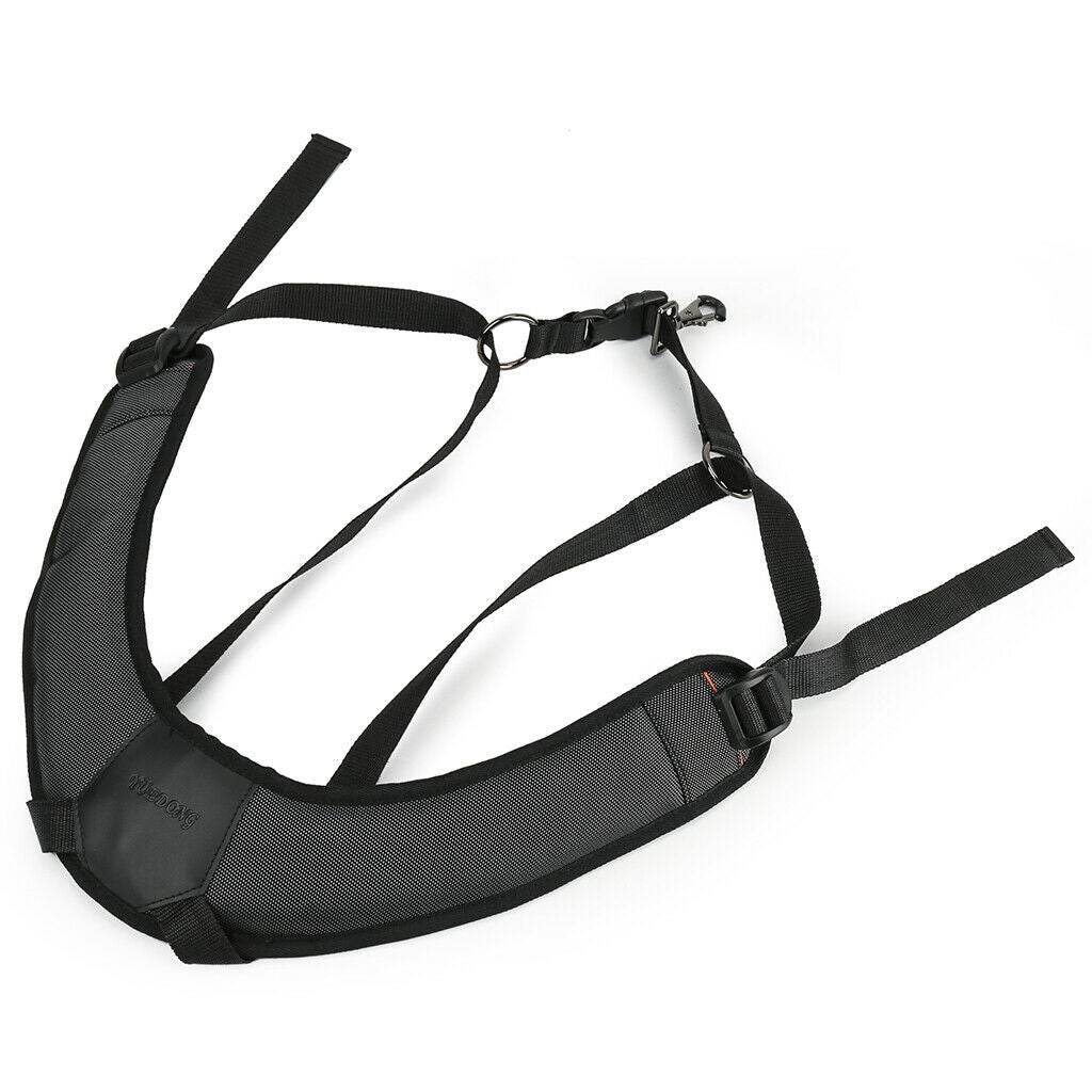Adjustable Saxophone Sax Cotton Shoulder Strap Harness with Hook Clasp