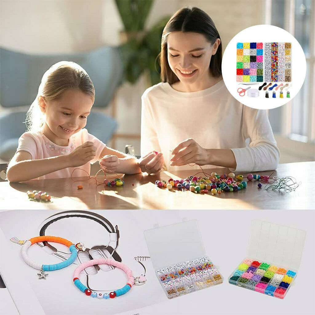 6000Pcs DIY Jewelry Accessories Shell Handmade Letter Beads Retro for Women