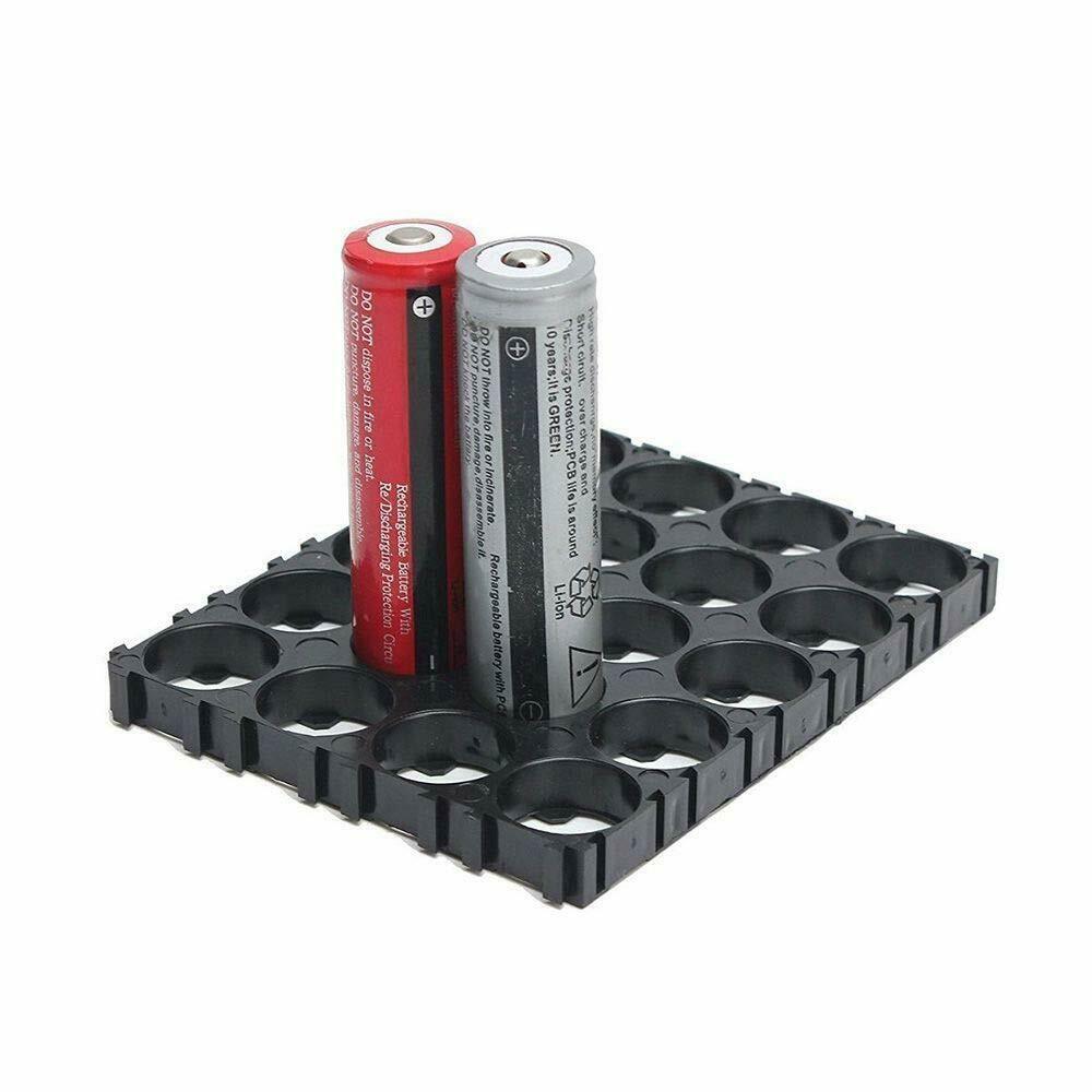50Pcs 4x5 Cell 18650 Batteries Spacer Radiating Shell Plastic Holder Bracket BK