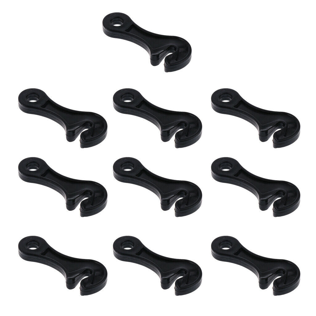10pcs Plastic Tent Awning Cord Rope Fastener Guy Line Tensioners