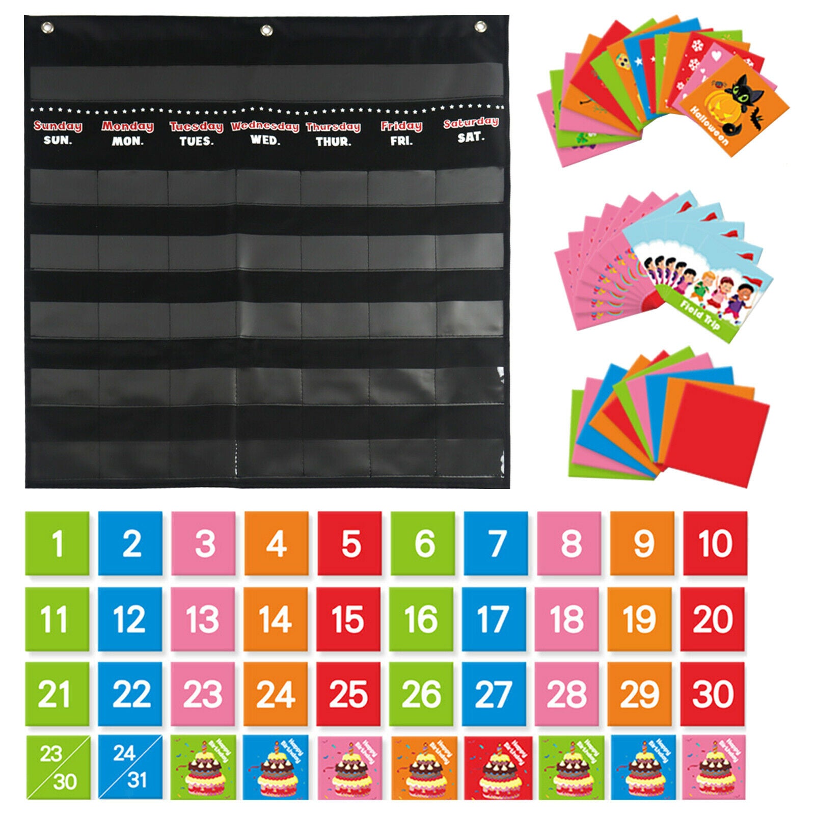 Classroom Resources Pocket Chart Monthly Calendar Circle Learning Time Center