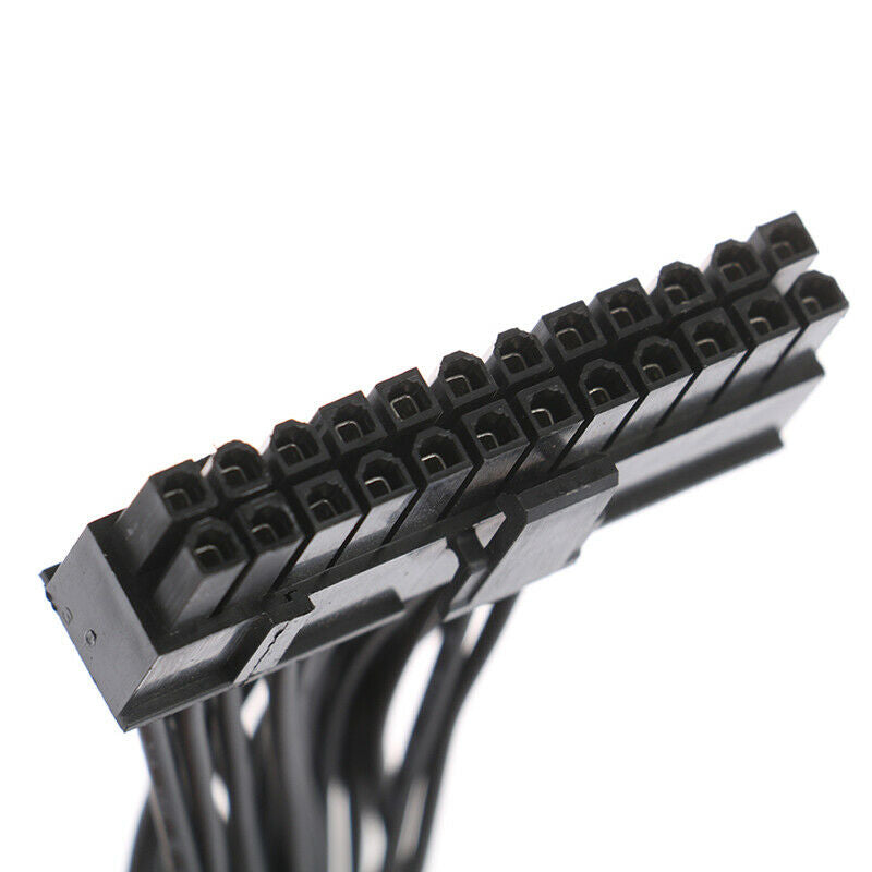 24Pin Power Supply Synchronizer Male to Female 24 Pin Dual PSU Extension Ca SJ