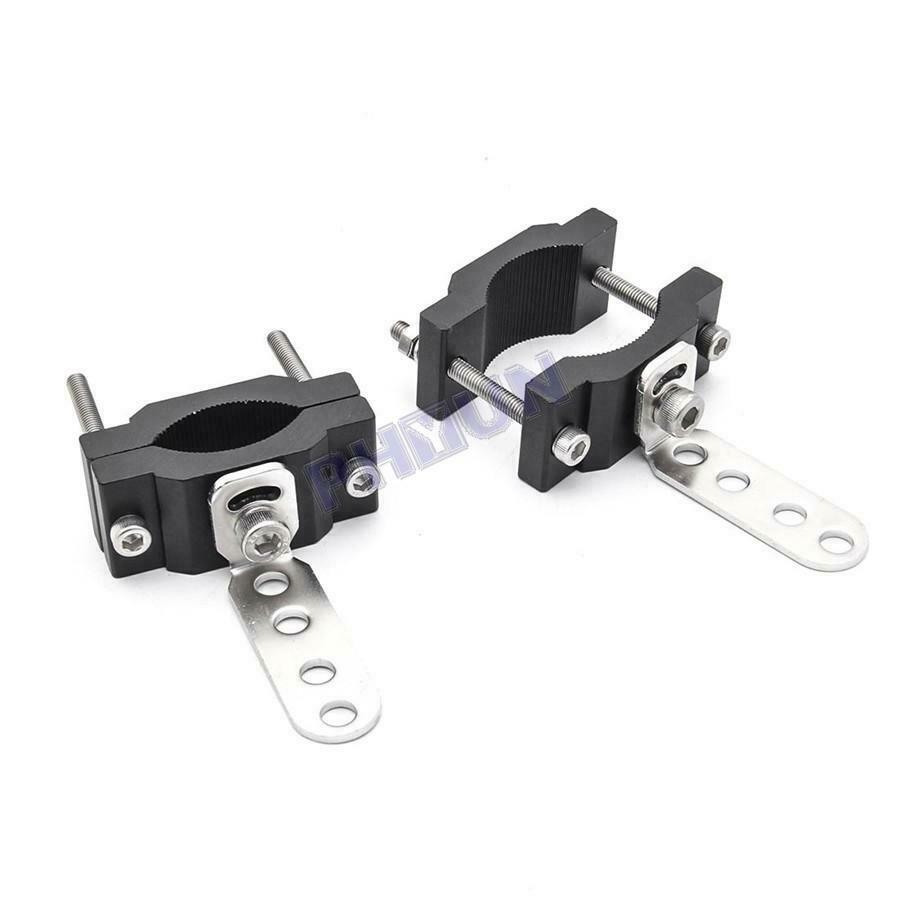 2x Car Motorcycle LED Headlight Brackets Stainless Steel Fork Clamp 18mm-52mm