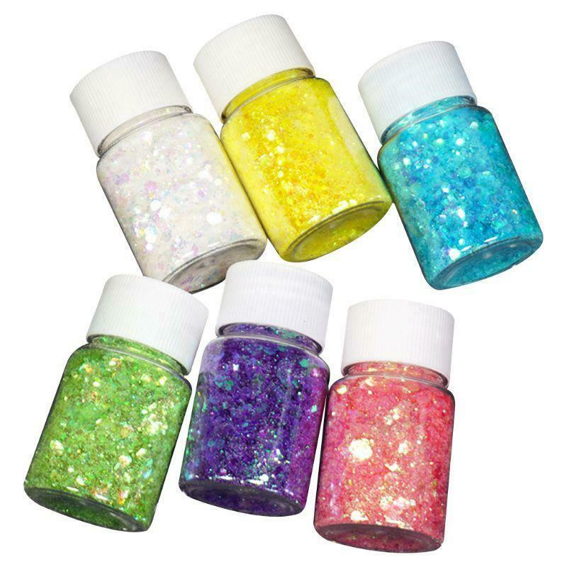 6 Pcs/set Glitter Filling Material Epoxy Filler Decoration Ornaments DIY Tool