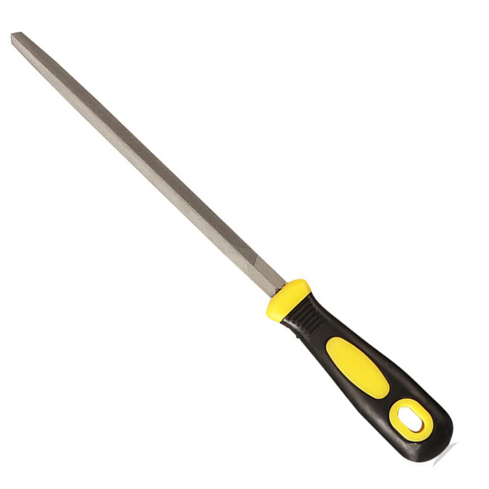 1PC 10 inch Triangle File Carbon Steel T12 Rasps Sharpening Single Handle File