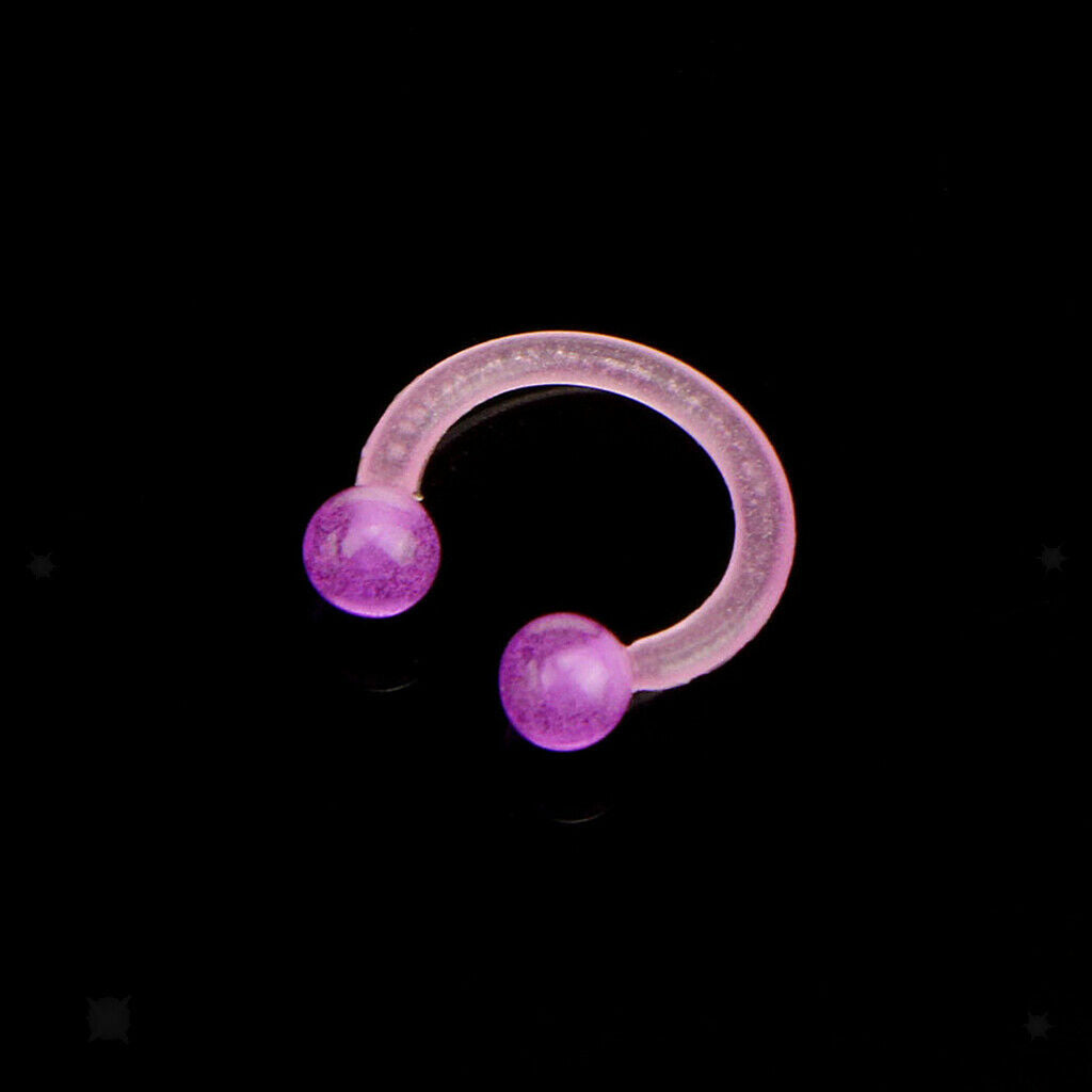 20pcs 14G Horseshoe Septum Lip Eyebrow Rings Helix Tragus Circular Jewelry