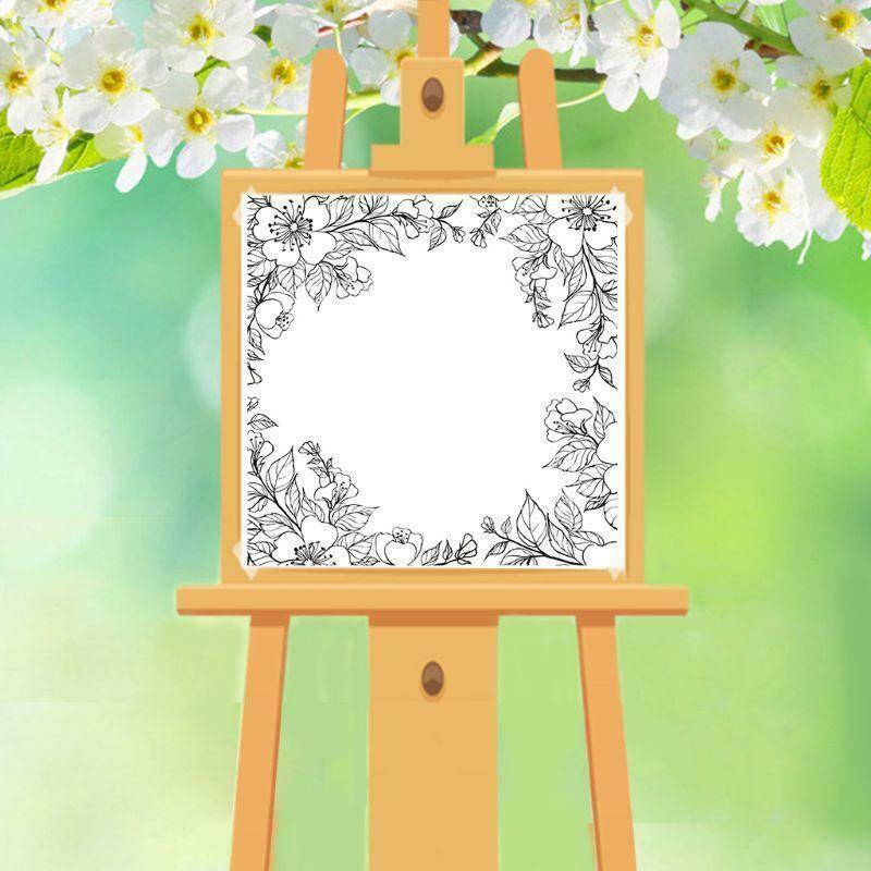 Flower Background DIY Silicone Clear Stamp Cling Seal Scrapbook Embossing Album