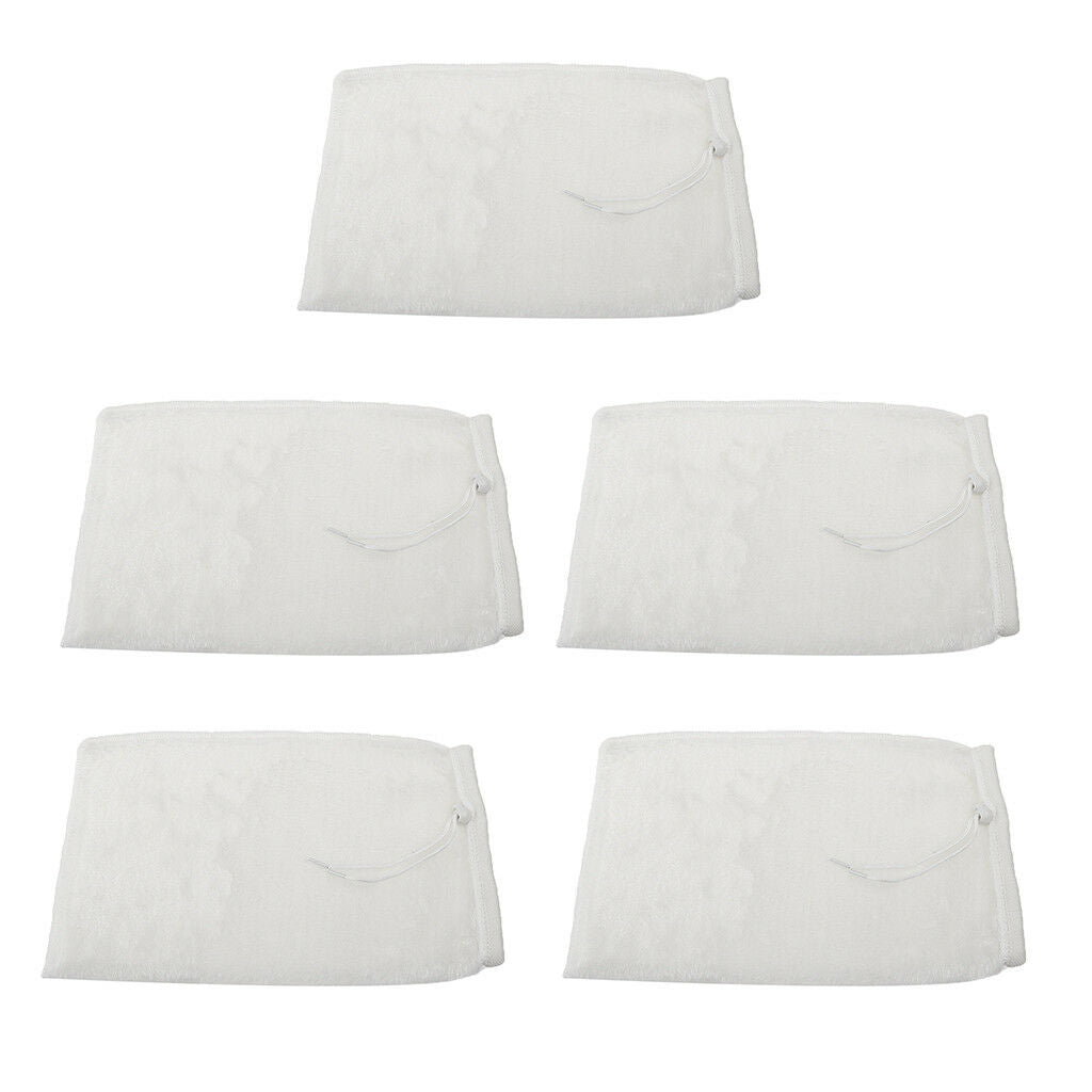 5pcs Filter Socks Aquarium Marine Sump Filter Bag with Adjustable Drawstring