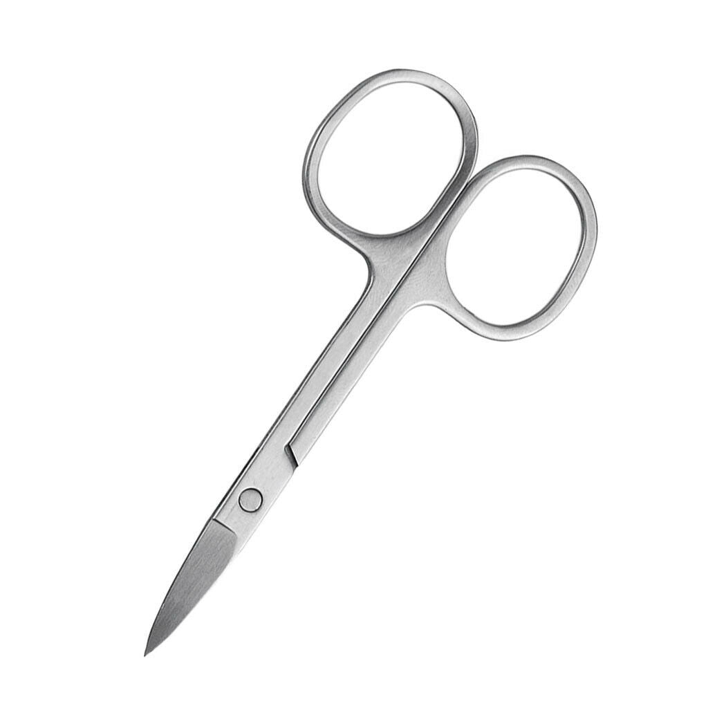 Curved scissors cutter trimmer for eyelashes, eyebrows, nose hair, ear hair and
