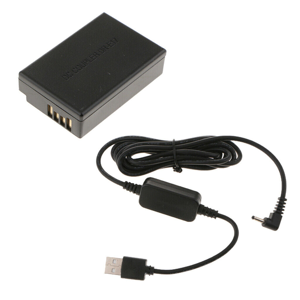 DR-E17 DC Coupler Dummy Battery & CA-PS700 USB Cable for Canon EOS M Camera